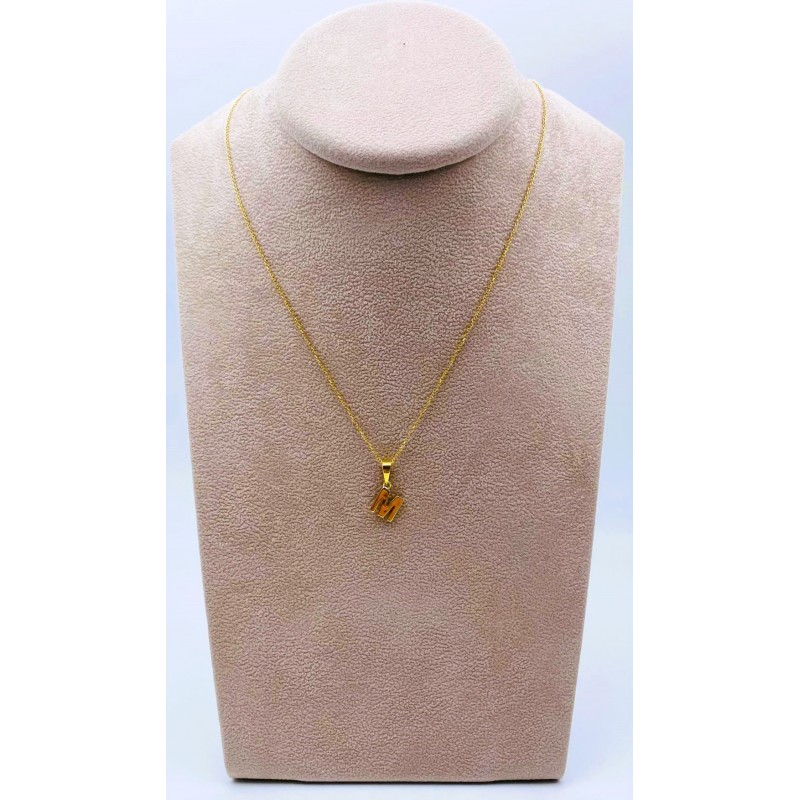 Collana con lettera a bolle 18K Non appannata per il suo nome iniziale placcato